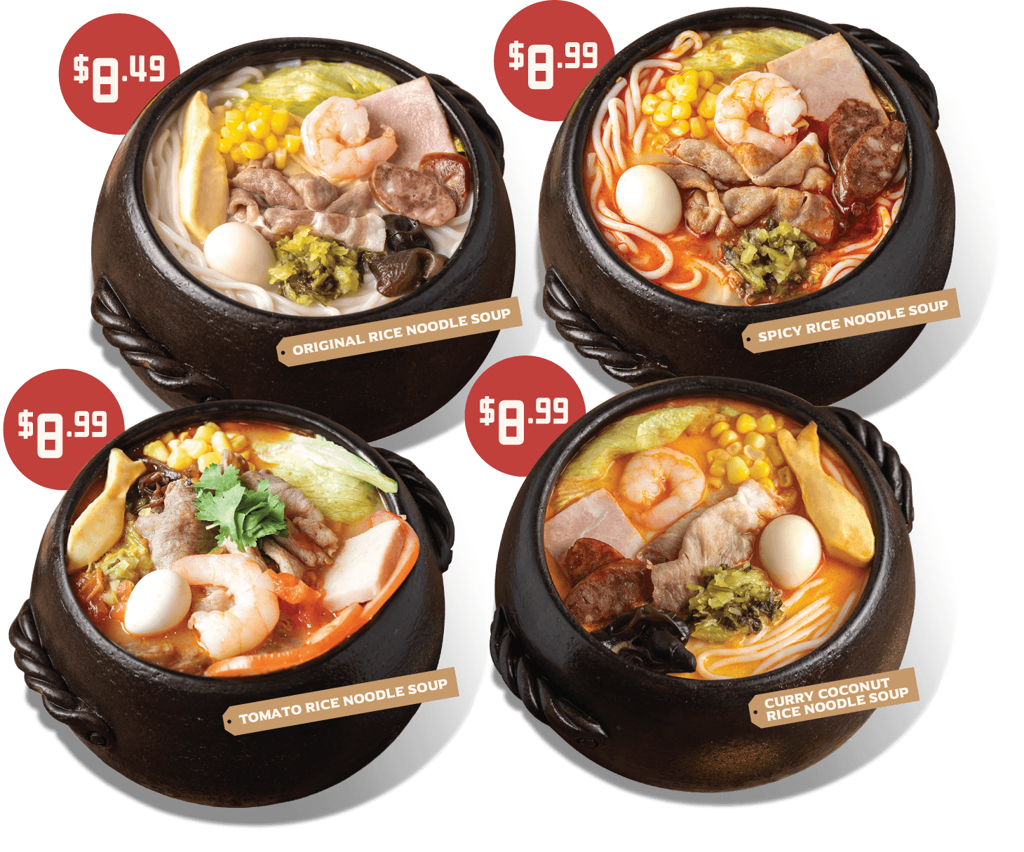 Four best-selling Yunshang rice noodle bowls at anniversary prices