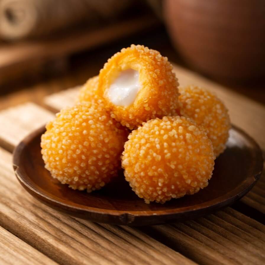 椰汁流心球